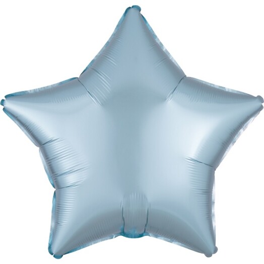 Unpackaged 19" Satin Luxe Star Foil Balloon - Pastel Blue