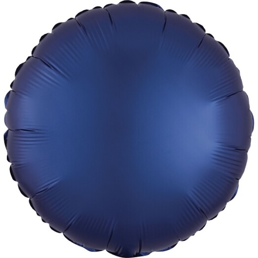 Unpackaged 18" Satin Luxe Round Foil Balloon - Navy Blue