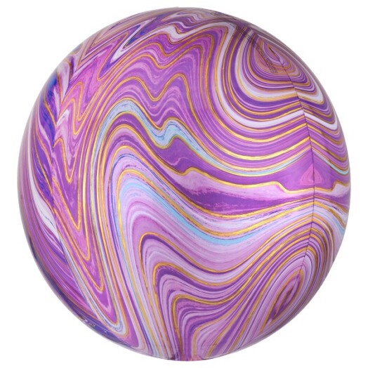 Purple Marblez Orbz Balloon