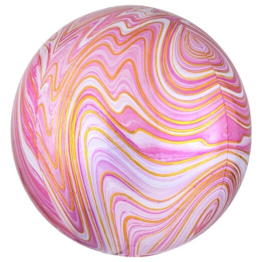 Pink Marblez Orbz Balloon