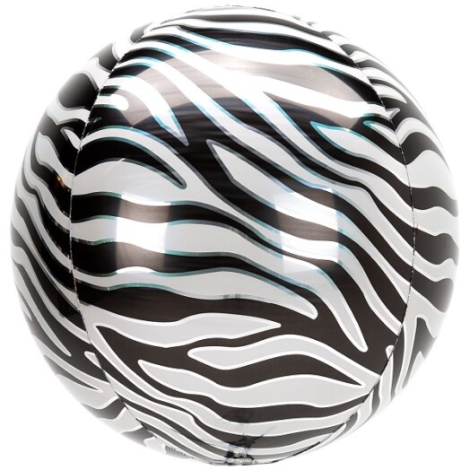 Animalz Zebra Print Orbz Balloon