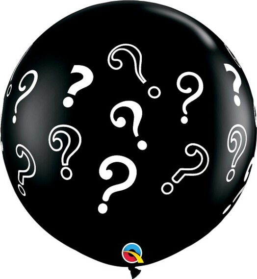 3ft Question Marks Latex Balloon 2pk