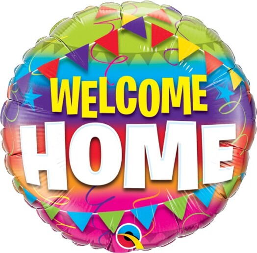 18" Welcome Home Pennants Foil Balloon