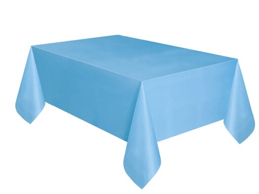 Powder Blue Plastic Tablecover