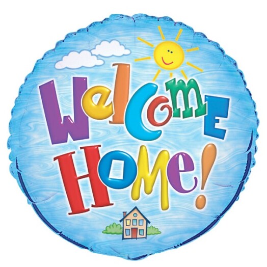 18" Welcome Home Foil Balloon