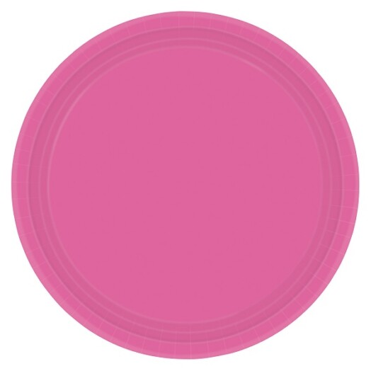 Paper Plates - Bright Pink