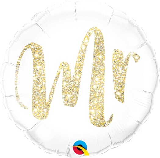 18" Mr Glitter Gold Foil Balloon