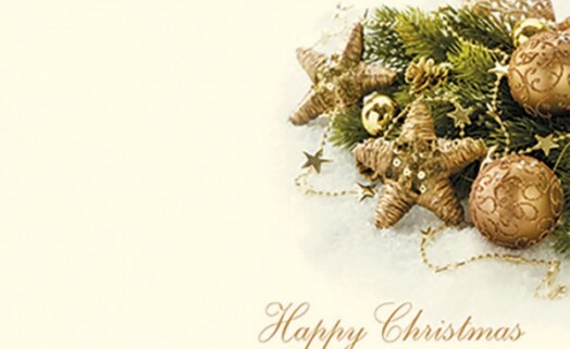 Florist Small Cards - Happy Christmas Gold Star