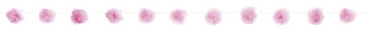 Tulle Pom Pom Garland - Pink