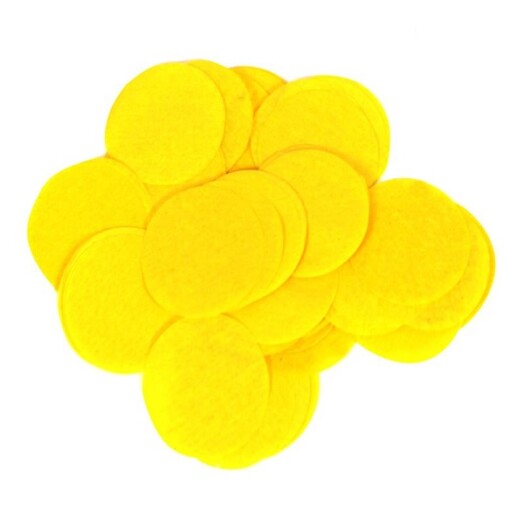 14g Yellow Round Tissue Paper Confetti - 15mm