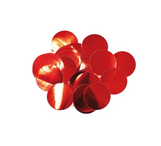 10mm Metallic Foil Confetti - Red