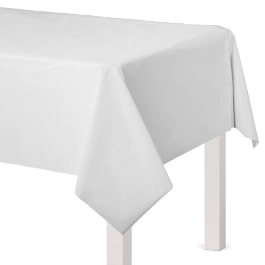 Plastic Table Cover - Frosty White