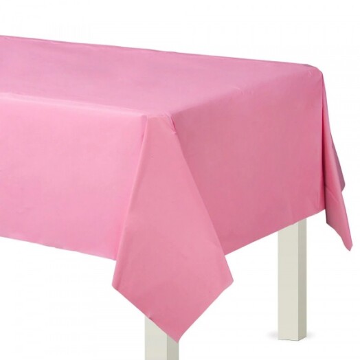 Plastic Table Cover - Bright Pink