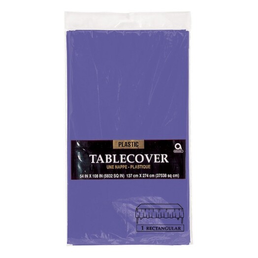 Plastic Table Cover - Purple