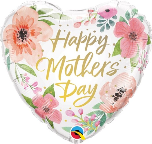 18" Mother's Day Pink Floral Foil Balloon