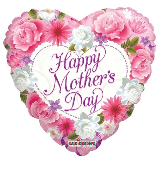 18" Happy Mother's Day Flowers Foil Balloon