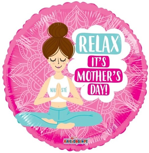 18" Happy Mother's Day Yoga Mum Foil Balloon