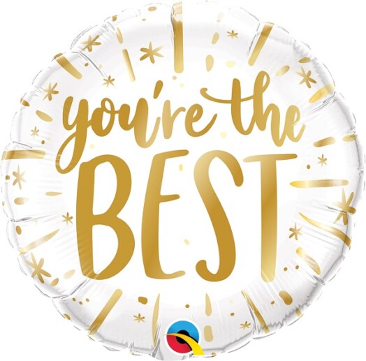 18" You're The Best Gold Foil Balloon