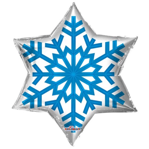 22" Snowflake Clear View Foil Balloon