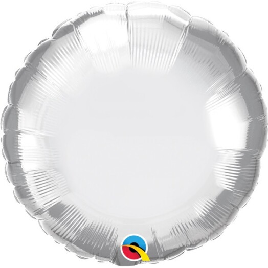 Unpackaged 18" Chrome Silver Round Foil Balloon