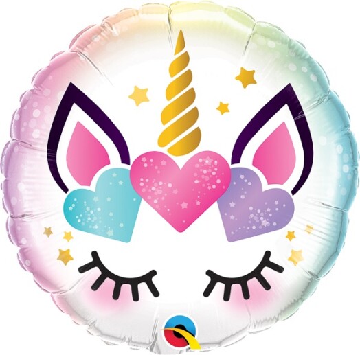 18" Unicorn Eyelashes Foil Balloon