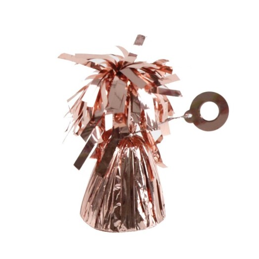 Box of 12 Amscan Foil Balloon Weights - Rose Gold