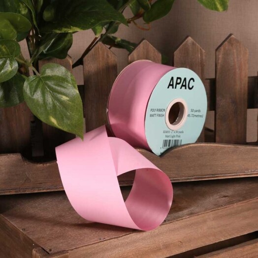 2" Light Pink Matt Ribbon