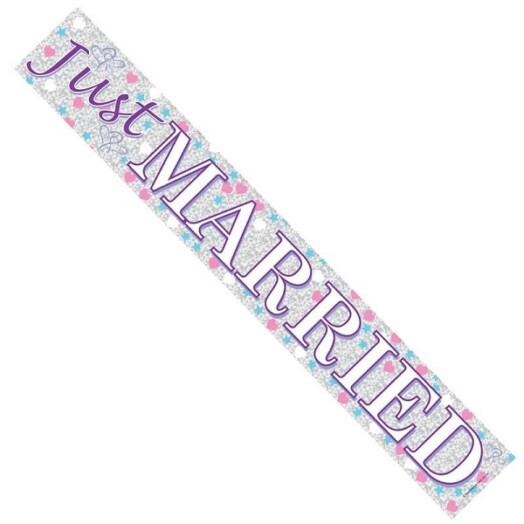 9ft Banner Just Married