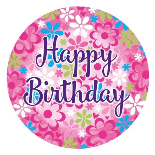 Female Happy Birthday Jumbo Badge