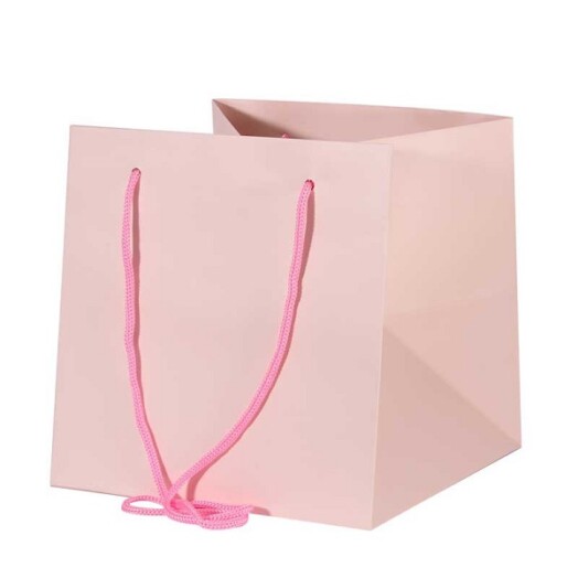 25x25cm Hand Tie Bag 10pk Pink