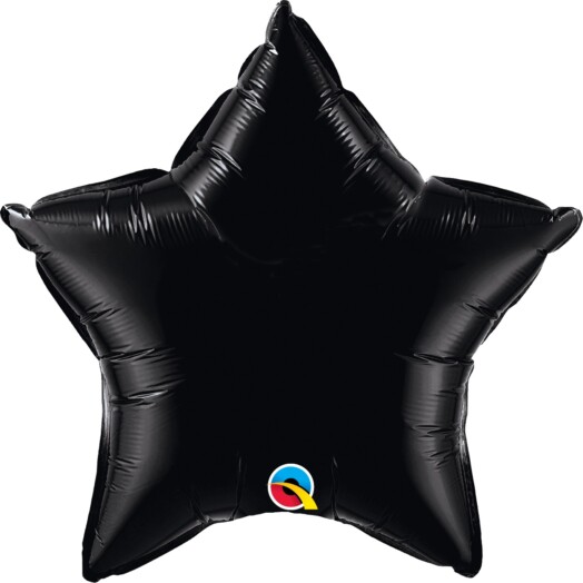 Unpackaged 9" Black Star Foil Balloon