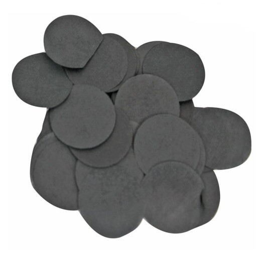 14g Black Round Tissue Paper Confetti - 15mm