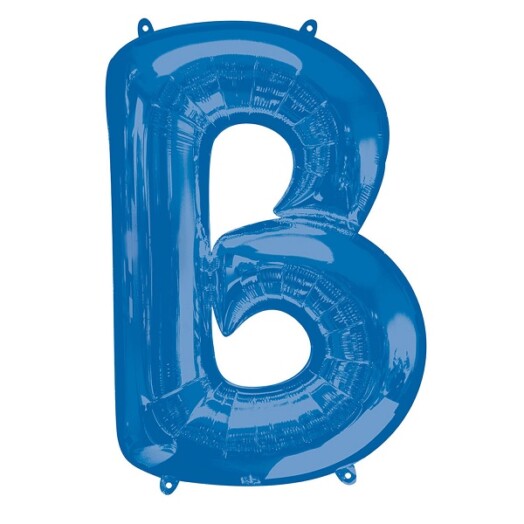 Large Blue Letter B Foil Balloon