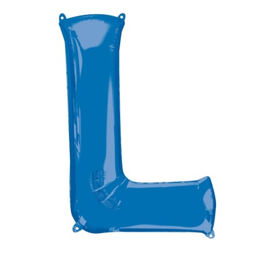 Large Blue Letter L Foil Balloon