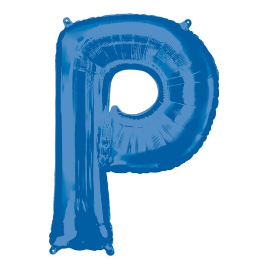 16" Mini Shape Letter Balloon P - Blue