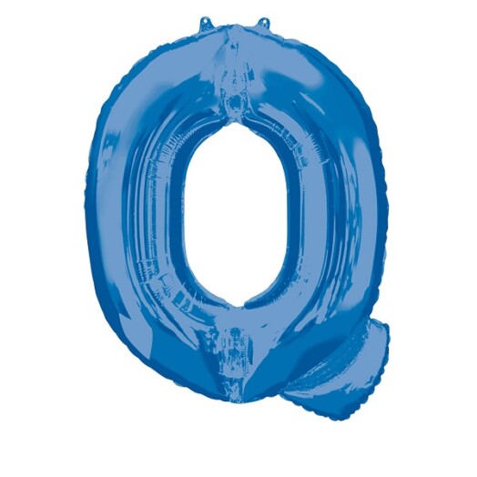 16" Mini Shape Letter Balloon Q - Blue