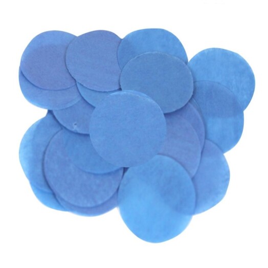 14g Blue Round Tissue Paper Confetti - 15mm