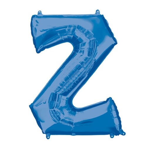 16" Mini Shape Letter Balloon Z - Blue