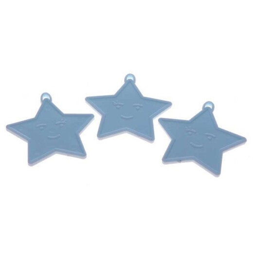 Pastel Blue Star Shaped Plastic Weights