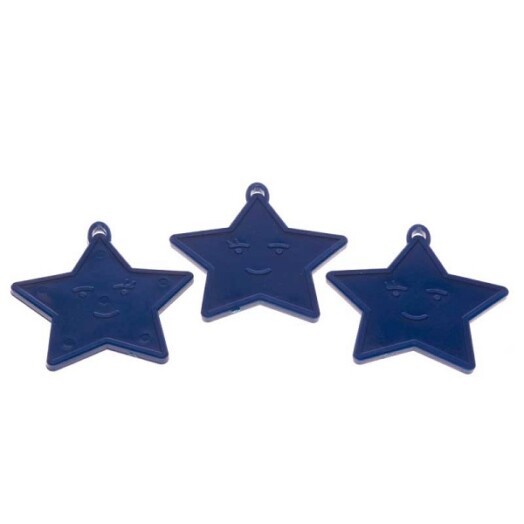 Primary Blue Star Shaped Plastic Weights