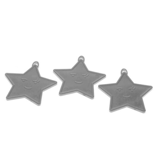 Silver Star Shaped Plastic Weights