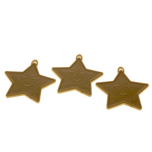 Gold Star Shaped Plastic Weights