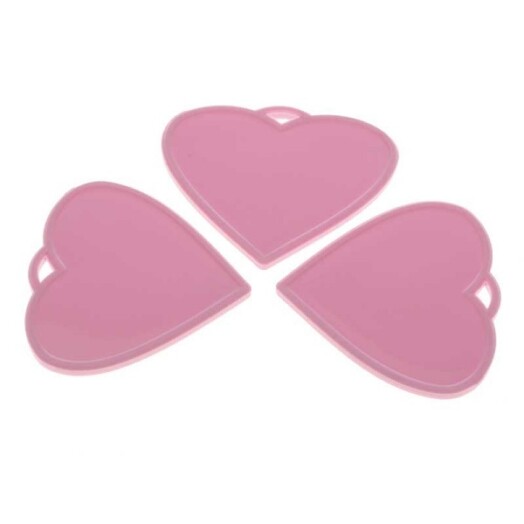 Pastel Pink Heart Shaped Plastic Weights