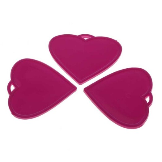 Hot Pink Heart Shaped Plastic Weights