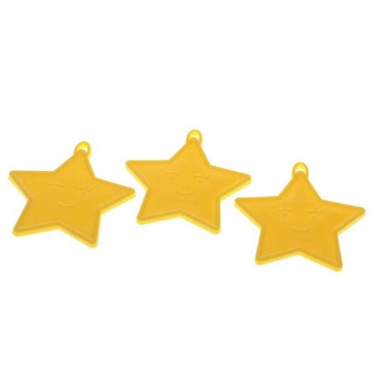 Yellow Star Shaped Plastic Weights