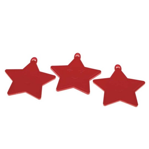 Primary Red Star Shaped Plastic Weights