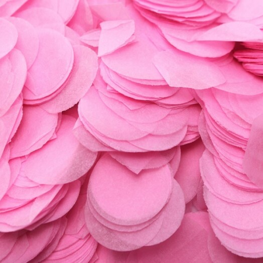 100g Baby Pink Round Tissue Paper Confetti - 25mm