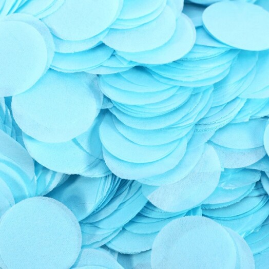 100g Baby Blue Round Tissue Paper Confetti - 25mm