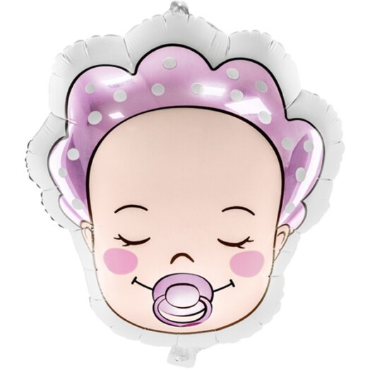 Baby Girl Head Super Shape Foil Balloon