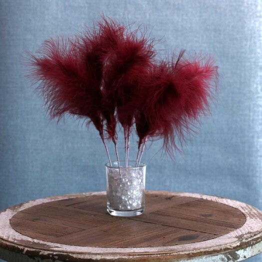 Fluff Feather Bunch - Burgundy